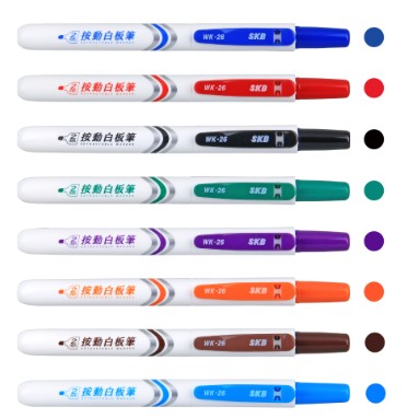 {振昌文具}SKB 文明 WK-26 易手控按動白板筆 【2mm / 圓頭】